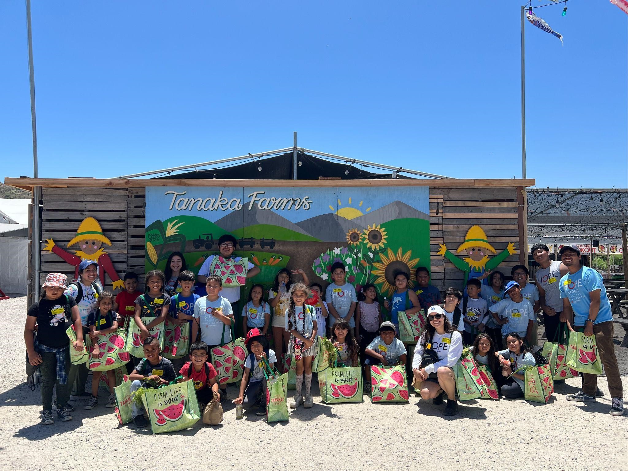 Students learn about sustainable farming at Tanaka Farms